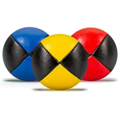 Abbildung von Diabolo Freizeitsport Jonglierbälle 3er Set, 62mm Jonglierball mit nachhaltiger Vogelhirse, wasserabweisendes Kunstleder, für Kinder &amp; Anfänger