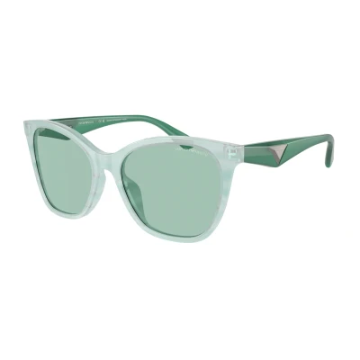 Abbildung von Emporio Armani Sonnenbrille, Damen, Größe: 56, Shiny striped green/green