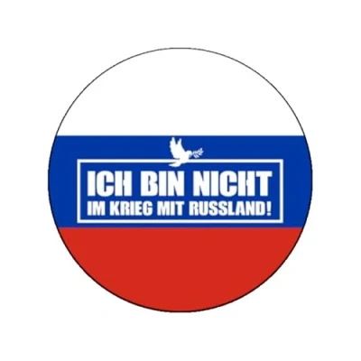 Abbildung von Sammys Shirt Store Ich Bin Nicht im Krieg II mit Russland Aufkleber 10 cm