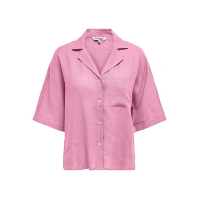Abbildung von ONLY Normal Geschnitten VOLUMINÖSER ARM Hemdbluse, Damen, Größe: XS, Prism pink