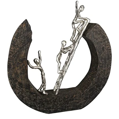 Abbildung von GILDE Dekofigur Skulptur Hinauf schwarz silber H. 32cm x B. 35cm (Kein Set)