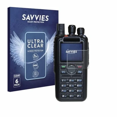 Abbildung von Savvies 6 Stück Schutzfolie für AnyTone AT D878UV Plus Displayschutz Folie Ultra Transparent