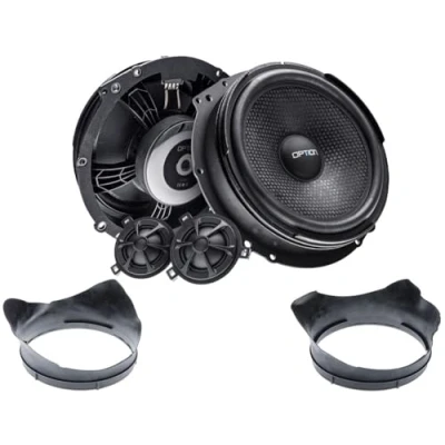 Abbildung von Option AIR Front Lautsprecher System kompatibel mit VW T5/T6 100% Plug &amp; Play inkl. Dichtringe 100 Watt RMS, 91 dB Wirkungsgrad