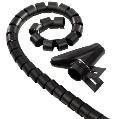 Abbildung von Hama Kabelspirale 2m 25mm Spiralschlauch Schwarz Computer Kabel, Kein, (200 cm), Kabel Schlauch Kanal Kabelbündel für TV Beamer PC Audio HiFi