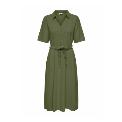 Abbildung von JDY Jdysay MIDI Blusenkleid, Damen, Größe: Small, Khaki