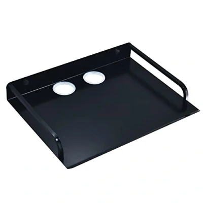 Abbildung von Projektor Regal, Multimedia Regal Wandregal für TV Box/Router/Kabel Boxen/Hi Fi Receiver/DVD Player/Blu Ray Player/TV Zubehör, Metall Ablage Elektronik, Wand Halterung (1 Schicht, Groß)