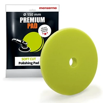 Abbildung von detailmate Set Menzerna Polierpad Soft Cut Foam 150 mm weicher Polierschwamm grün + 2 Nitril Schutzhandschuhe