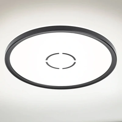 Abbildung von Briloner Leuchten LED Deckenleuchte, Deckenlampe mit Hintergrundbeleuchtungseffekt, 18 W, 2.400 Lumen, 4.000 Kelvin, Rund, Weiß Schwarz, Ø 29,3cm