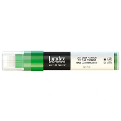 Abbildung von Liquitex 4610312 Professional Paint Acrylfarben Marker, Künstlerpigmente zum Zeichen, Malen auf Papier, Leinwand, Textilien, breite Spitze, Strichstärke 8 15 mm Hellgrün permanent