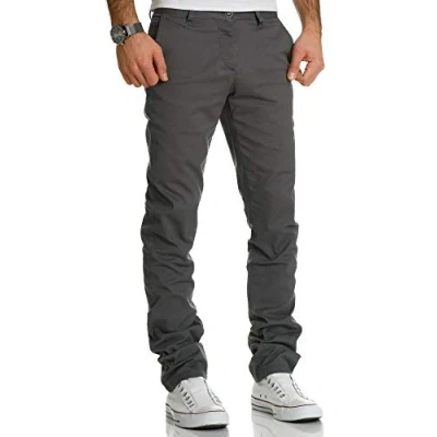 Abbildung von REPUBLIX Herren Regular Slim Stretch Chino Hose Fit R7019 Dunkelgrau W31/L32
