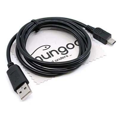 Abbildung von USB Datenkabel Daten Kabel 1m für Canon EOS 100D, 300D, 350D, 400D, 450D, 500D, 550D, 600D, 650D, 700D, 750D mit mungoo Displayputztuch