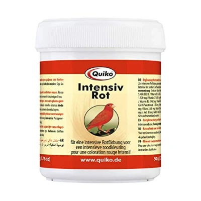 Abbildung von Quiko Intensiv Rot 50g Ergänzungsfutter für Ziervögel mit Rotfaktor