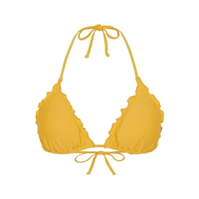 Abbildung von Chiemsee Unifarbendes MIT RÜSCHENDETAILS Bikinitop, Damen, Größe: 36, Banana