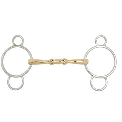 Abbildung von BR Double Broken Pessoa Loose Ring Trense Weicher Kontakt 12 mm Ø Mittlerer 70 12,5 1 Farbe Grau