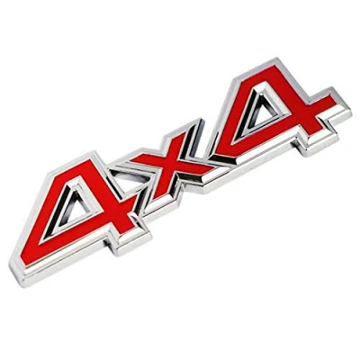 Abbildung von 1 Stücke 3D Metall 4x4 allradantrieb Auto Aufkleber Emblem Abzeichen (Rot #Silber)