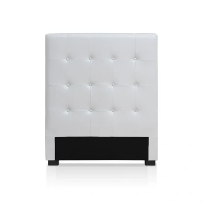 Abbildung von Luxor Kopfteil Bett 90cm mit Kunstlederbezug Weiß Menzzo