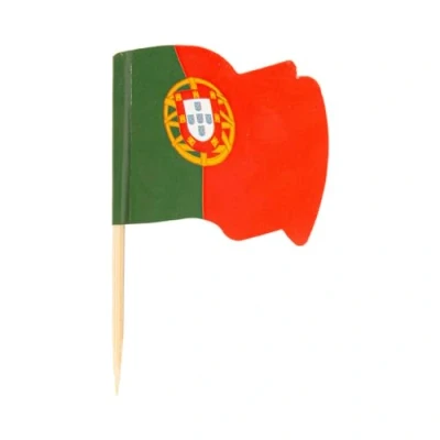 Abbildung von Garcia de Pou 144 Einheit Flagge Picks Portugal in Box, Holz, sortiert, 4 x 2,5 6,5 cm
