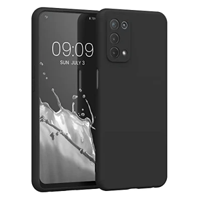 Abbildung von kwmobile Handyhülle kompatibel mit Oppo A74 (5G) / A54 Hülle Handy Case aus weichem Silikon in Schwarz matt