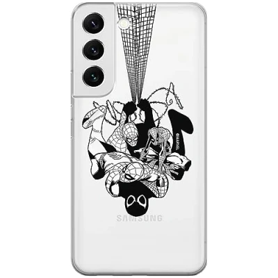 Abbildung von ERT GROUP Handyhülle für Samsung S22 Original und offiziell Lizenziertes Marvel Muster Spider Man 043 optimal an die Form des Handy angepasst, teilweise transparent