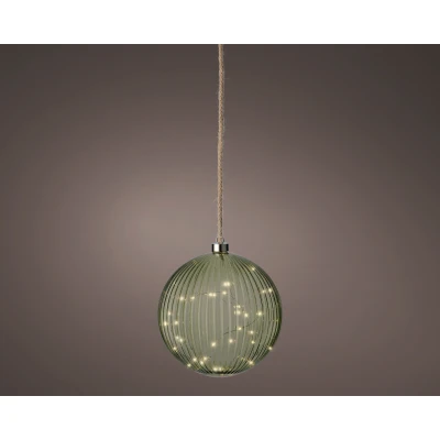 Abbildung von Lumineo LED Kugel grün/ warmes weiss 14cm