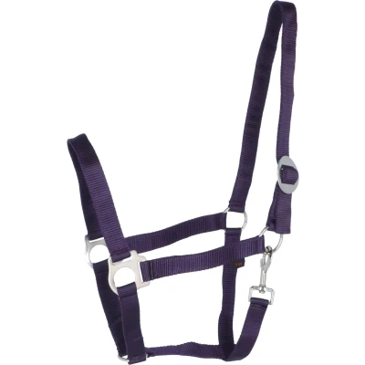 Abbildung von Covalliero Halfter Hippo Nylon Aubergine Vollblut