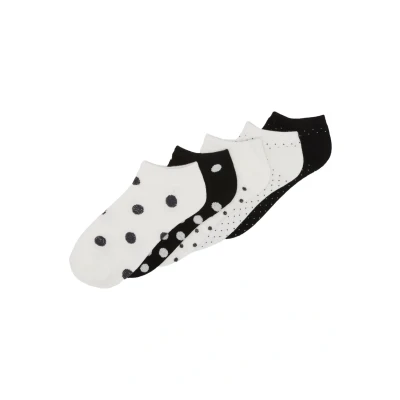 Abbildung von Urban Classics NO SHOW DOTS 5PACK Socken, Damen, Größe: 39 42, White/black