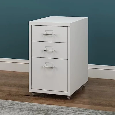 Abbildung von en.casa Rollcontainer, »Kökar« Schubladenschrank Stahl Weiß