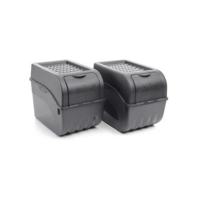 Abbildung von Novaliv Vorratsdose Kartoffelbox, Gemüsebox, Kartoffelkiste, 2x Aufbewahrungsbox 9L anthrazit, (Spar Set, 2 tlg), Hält das Gemüse länger frisch