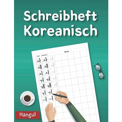 Abbildung von Schreibheft Koreanisch Hangul: lernen für Anfänger Hangul schreiben mit koreanischen Alphabet