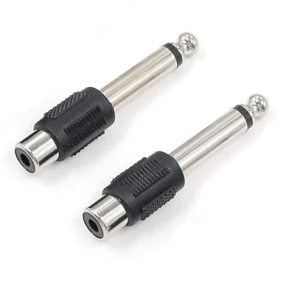 Abbildung von Lunpog 2 Stecker auf 3,5mm Klinke Buchse,Chinch 3 5 Adapter,Klinkenstecker Adapter,6 35 für Keyboard, Lautsprecher, Kopfhörer