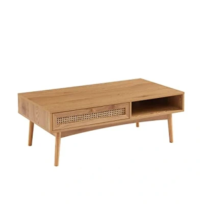 Abbildung von BAÏTA INES Couchtisch, Gitter und Spanplatten, braun, 115 cm