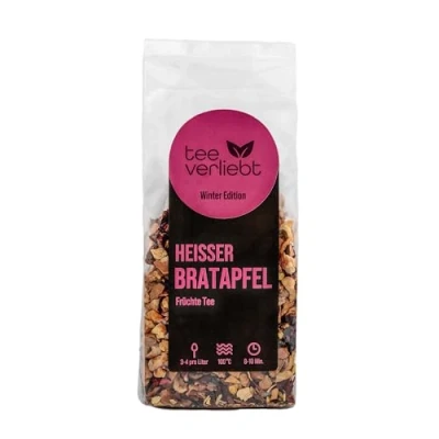 Abbildung von teeverliebt Heißer Bratapfel Winter Edition Früchtetee 100 g loser leckere Tee Mischung ideal als Geschenk