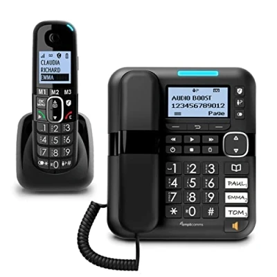 Abbildung von Amplicomms BigTel 1580 Combo Telefon schwarz Kabelgebundenes
