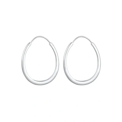 Abbildung von Elli Basic Hoops Ohrringe, Damen, Größe: One Size, Silver coloured