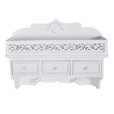 Abbildung von vidaXL Regal Wandgarderobe mit 3 Schubladen 2 Kleiderhaken
