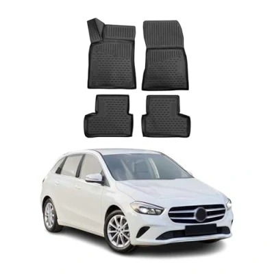 Abbildung von OMAC 4741444 Fußmattensatz TPE (thermoplastischer Elastomer) 4 schwarz MERCEDES BENZ: B Klasse