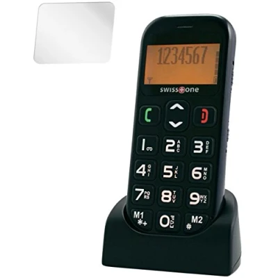 Abbildung von dipos I 2X Schutzfolie klar kompatibel mit Swisstone BBM 320 Folie Displayschutzfolie