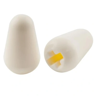 Abbildung von Musiclily Ultra Universal 5 Weg Schalter Knopf ST Style für Fender Squier Strat E Gitarre, Aged White (2er Set)