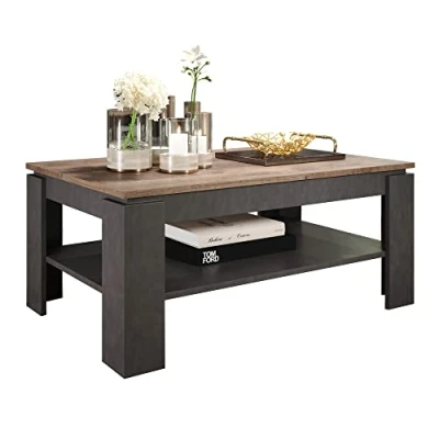 Abbildung von trendteam smart living Couchtisch Wohnzimmertisch Wohnzimmer Universal Aufbaumaß (BxHxT) 110 x 47 65 cm Farbe Tabak Eiche mit Matera 110011248