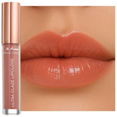 Abbildung von M. Asam MAGIC FINISH ULTRA GLAZE Lipgloss crispy peanut (4ml) aufpolsternder für geschmeidige Lippen mit intensivem Glanz, Lippenpflege Hyaluron &amp; Peptid, zartes Vanille Aroma
