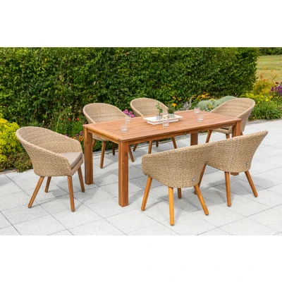 Abbildung von MERXX Garten Essgruppe &quot;Arrone&quot;, (7 tlg.), 6 Sessel mit Tisch