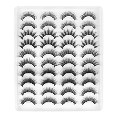 Abbildung von Falsche Wimpern 3D Künstliche Natürlich Fake Lashes 5 Verschieden Stile 20paar Wiederverwendbar Weich Naturwimpern Lang Dicke Dramatisch and Kurze Nerz by Glowing win