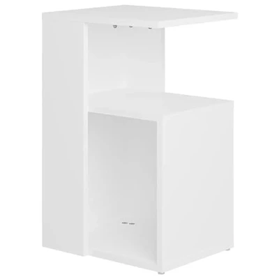 Abbildung von vidaXL Beistelltisch mit Stauraum Couchtisch Wohnzimmertisch Sofatisch Kaffeetisch Anstelltisch Tisch Wohnzimmer Weiß 36x30x56cm Holzwerkstoff