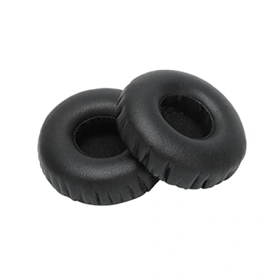 Abbildung von Ersatz Ohrpolster, Kissenhülle Passend für AKG K450 K430 K420 K480 Q460 Kopfhörer, Schwamm Memory Foam Ohrpolster Polster, Schwarz Oval