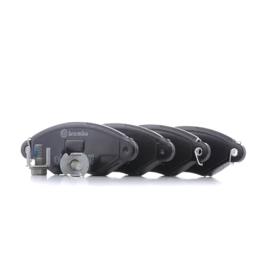 Abbildung von BREMBO P 61 098 Bremsbelagsatz exkl. Verschleißwarnkontakt mit Bremssattelschrauben ohne Zubehör PEUGEOT: 206 Schrägheck, 306 Schrägheck