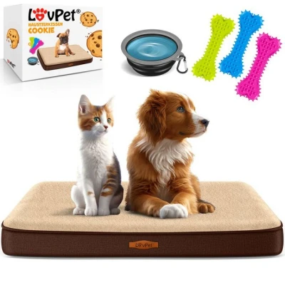 Abbildung von Lovpet Tierbett, Hundebett orthopädisches Hundekissen Hundekorb Cookie