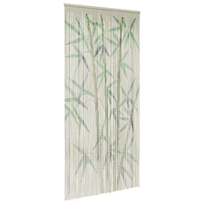 Abbildung von vidaXL Insekten Türvorhang Bambus Druck 90x220 cm Bambus, Fliegenvorhang, Tür Fliegengitter, Perlenfliegenvorhang, Bambusvorhang