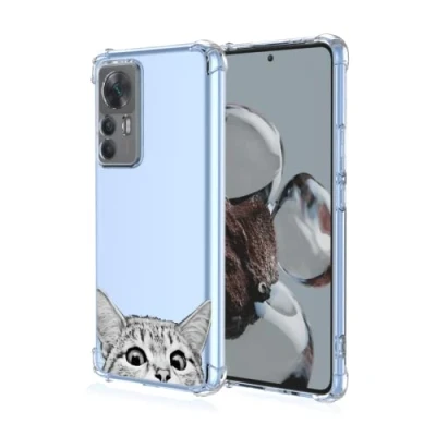 Abbildung von Topme Hülle für Xiaomi MI 12T 6.67&quot;, Handyhülle aus Weichem TPU Silikon, Transparent, mit Gemaltem Muster Blumen 5