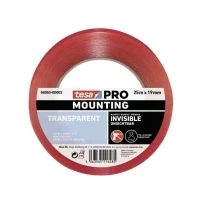 Abbildung von tesa Montage PRO Transparent 66965 00002 00 Monteringsbånd (L x B) 25 m 19 mm 1 Stk