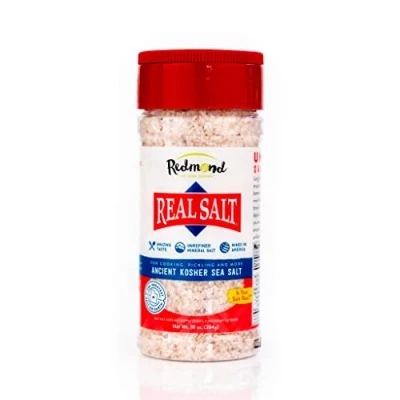 Abbildung von REDMOND Real Salt KOSHER Salz, 283g Salzstreuer natürliches Speisesalz mit etwas größerer Körnung aus einem alten Ur Meer in Utah, reich an Mineralien